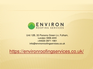 Environ Roofing Services PPT 1