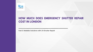 How Much Does Emergency Shutter Repair Cost in London