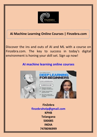 Ai Machine Learning Online Courses Finzebra.com