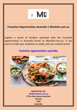 Franchise Opportunities Australia Monkish.com.au