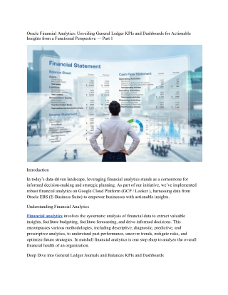 Oracle Financial Analytics Part 1 blog