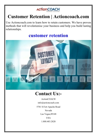 Customer Retention | Actioncoach.com