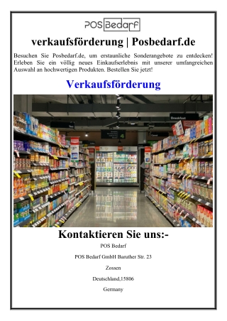 verkaufsförderung | Posbedarf.de