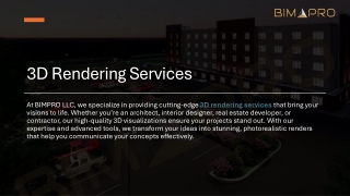 3D Rendering Services - BIMPRO LLC