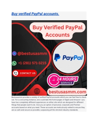 Buy verified PayPal accounts