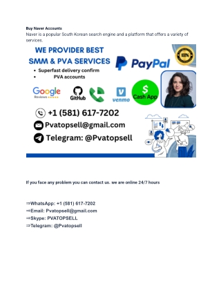 Buy Naver Accounts