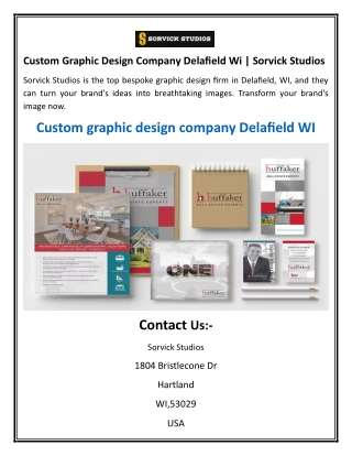 Custom Graphic Design Company Delafield Wi