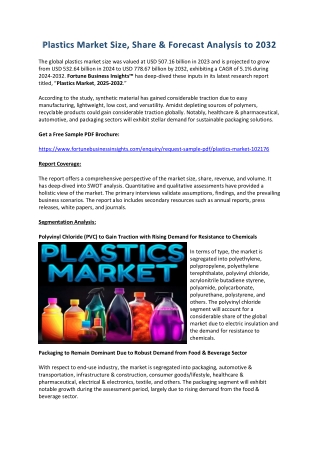 2032 Plastics Market Forecast: Key Trends and Strategic Insights