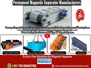 Permanent Magnetic Separator Manufacturers