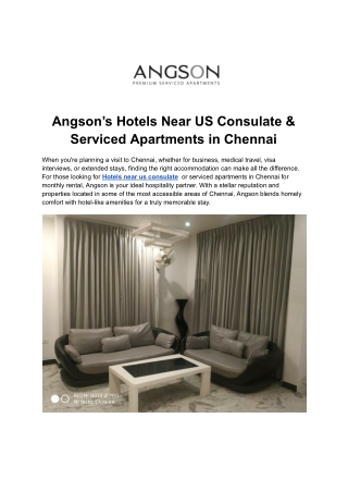 Serviced Apartments Near Apollo Greams Road