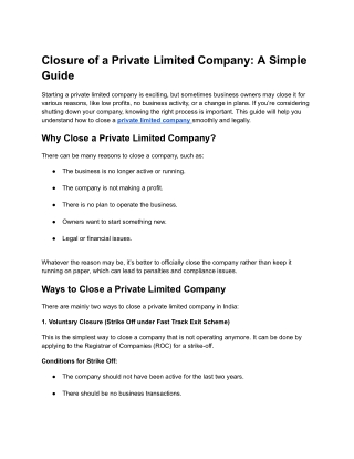 Closure of a Private Limited Company_ A Simple Guide