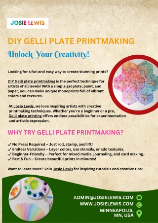 Diy Gelli Plate Printmaking- Unlock  Your Creativity!