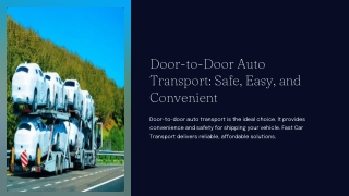 Door to door auto transport