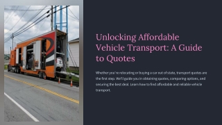 Vehicle transport quotes