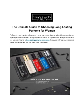 Newyorkarmy.in - The Ultimate Guide to Choosing Long-Lasting Perfume for Women