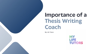 Importance of Thesis Writing coach