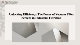 Unlocking Efficiency_ The Power of Vacuum Filter Screens in Industrial Filtration