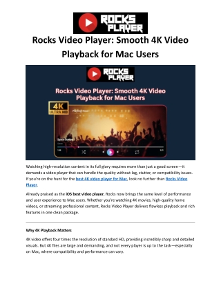 Best 4k Video Downloader for iPhone - ASD Rocks Player