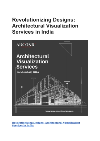 Revolutionizing Designs_ Architectural Visualization Services in India