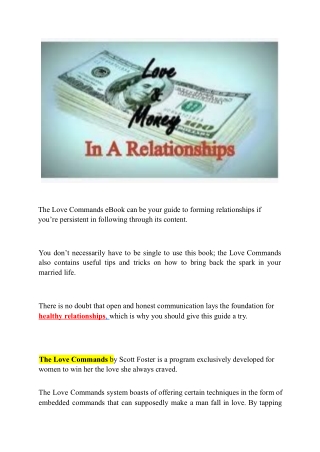 Love and money in the couple relationship