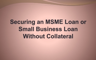 Securing an MSME Loan or Small Business Loan Without Collateral
