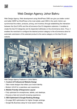 Web Design Agency Johor Bahru