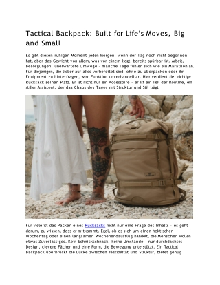 The Ultimate Companion for Adventure_ Discovering the Bundeswehr Backpack