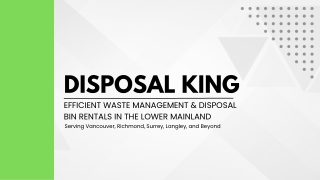 Smart Waste Disposal & Bin Rental Services for Vancouver and Surrounding Cities