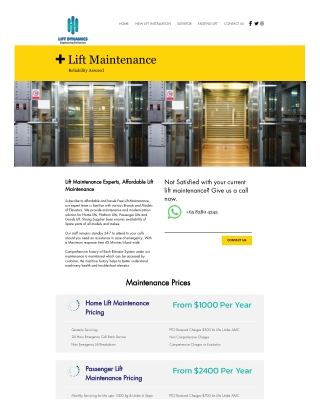 Lift Maintenance by Lift Dynamics | Reliable Elevator Service