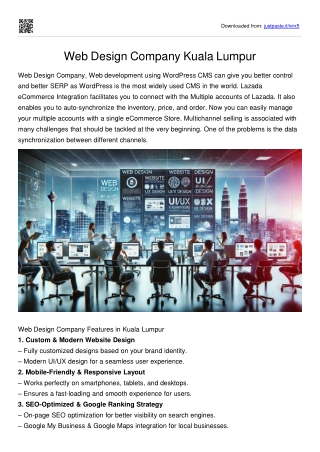 Web Design Company Kuala Lumpur