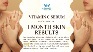 Vitamin C Serum Before & After 1 Month Skin Results
