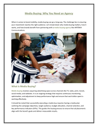 Media Buying Why You Need an Agency