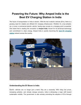 Ampedindiaev.com - Powering the Future_ Why Amped India is the Best EV Charging Station in India