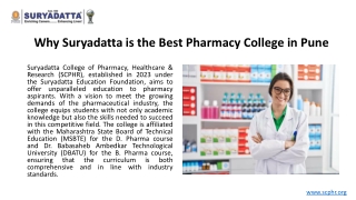 SCPHR: Best Pharmacy College In Pune