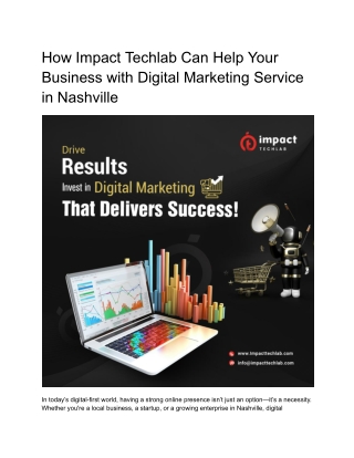 How Impact Techlab Can Help Your Business with Digital Marketing Service in Nashville