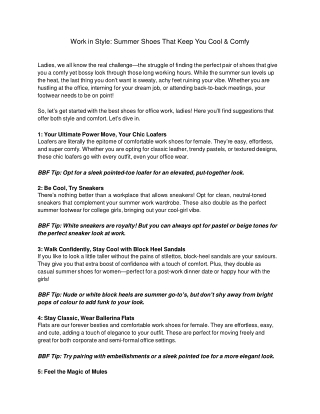 Work in Style_ Summer Shoes That Keep You Cool & Comfy