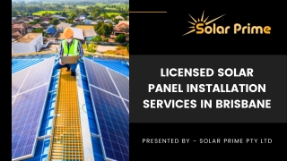 Licensed Solar Panel Installation Services in Brisbane