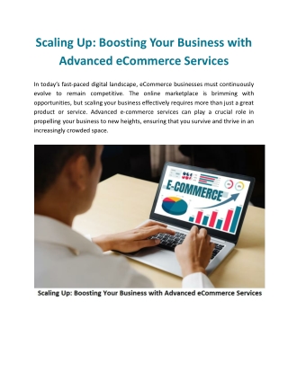 Scaling Up: Boosting Your Business with Advanced eCommerce Services