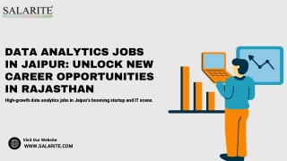 Data Analytics Jobs in Jaipur Unlock New Career Opportunities in Rajasthan