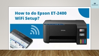 How to do Epson ET-2400 WiFi Setup