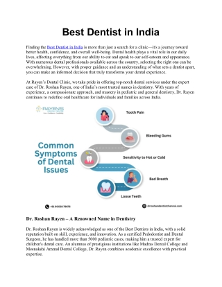 Best Dentist in India