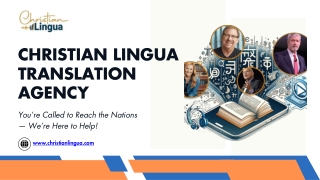 Trusted Christian Translation Services Worldwide