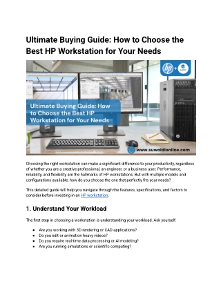 Ultimate Buying Guide_ How to Choose the Best HP Workstation for Your Needs