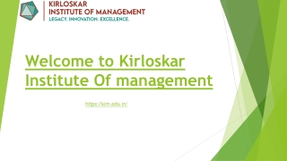 Top PGDM Program at Kirloskar Institute of Management, Pune