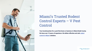 Miami’s Trusted Rodent Control Experts – V Pest Control
