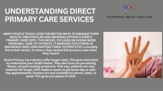 Trusted Direct Primary Care Doctor Near Me – Personalized, Holistic Health Services