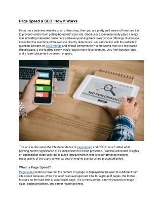 Page Speed & SEO_ How It Works