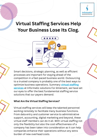 Virtual Staffing Services Help Your Business Lose Its Clog.