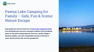 Pawna Lake Camping for Family – A Perfect Weekend Getaway in Nature