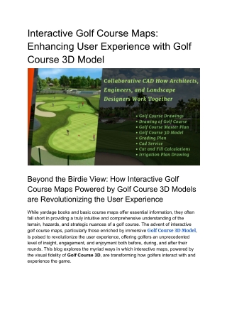 Interactive Golf Course Maps_ Enhancing User Experience with Golf Course 3D Model and AR_offpage blog_Komal